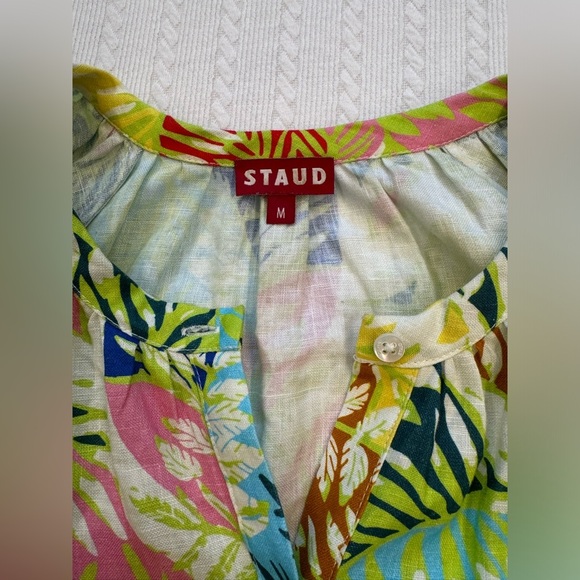 STAUD
Vincent Linen Long Sleeve Tunic In Capri M - Picture 11 of 14